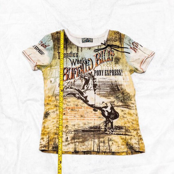 Vanilla Sugar Buffalo Bill Wild West Pony Express Embellished Tee Small - Picture 7 of 13